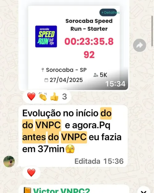 Evolução de pace